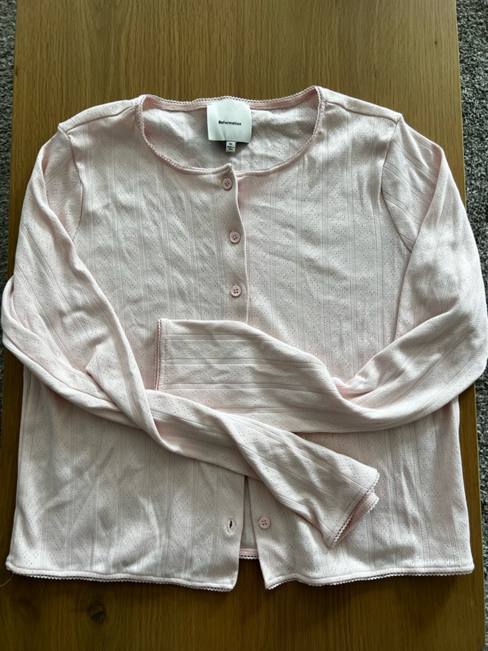 Reformation Ari Pointelle Knit Cardigan - Picture 3 of 5